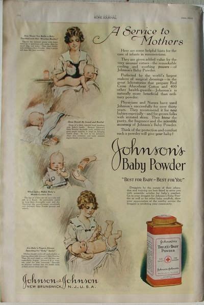 1979 approximate ad size (in inches): JOHNSON'S BABY POWDER 1920 Vintage Magazine Ad | vintage ...