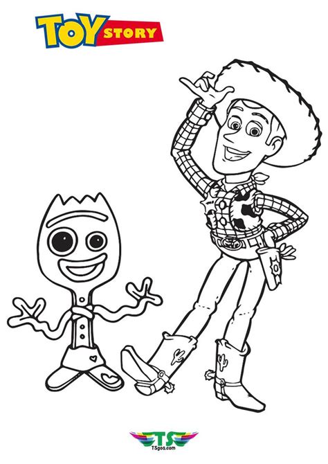 Vergleiche preise für toy story forky und finde den besten preis. Woody and Forky Toy Story Coloring Page For Kids | Toy ...