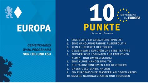 Die erwartungen an das gemeinsame wahlprogramm der unionsparteien zur bundestagswahl mit es steht aus sicht der eigenen wählerklientel viel gutes und richtiges im wahlprogramm von cdu. CSU-Wahlprogramm: Europawahl 2019 - YouTube