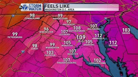 However, these criteria vary across the country, especially for areas not used to extreme heat conditions. Excessive Heat Warning issued for DC area with heat index ...