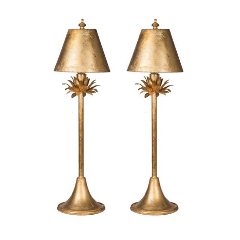 A sideboard or a buffet table can be a very nice addition to any dining room furniture set. Set Of 2 D9x31" Classic Vintage Gold Table Lamps # ...