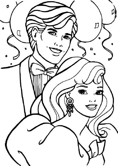 Coloriages a imprimer barbie numero e03551a. Coloriage Barbie et Ken à imprimer