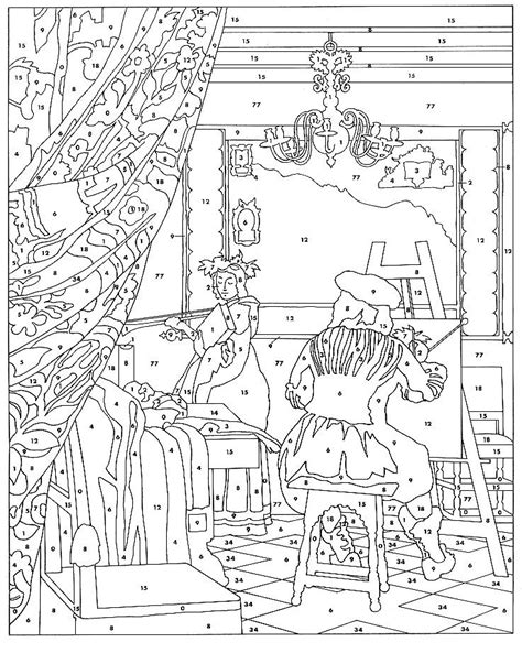 Our free coloring pages for adults and kids, range from star wars to mickey mouse. Vermeer (With images) | Paint by number, Color by numbers ...