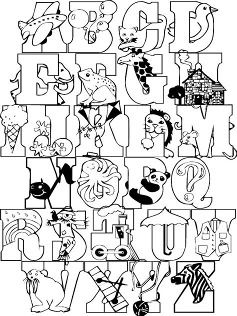 Amongst numerous benefits, it will teach little people to focus, develop motor skills, and help recognize colors. Alphabet Coloring Pages
