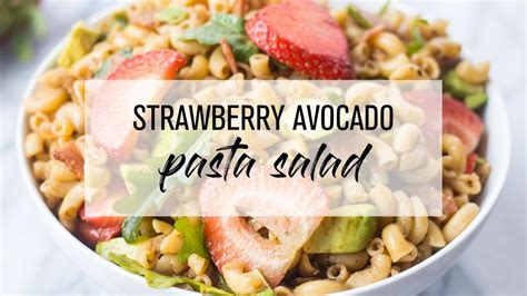 Pour dressing over pasta salad and stir until evenly distributed. festival of lights Strawberry Avocado Pasta Salad - do ...