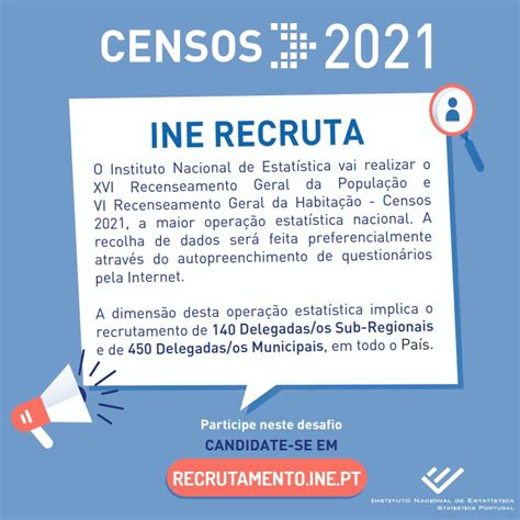 Economia censos 2021 há 1 hora. Recrutamento Censos INE 2021 - Portal Institucional do ...