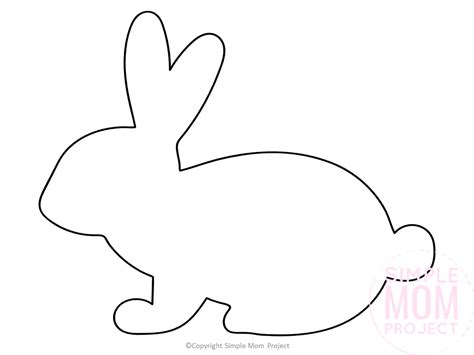 Easter party photo booth props. Free Printable Bunny Rabbit Templates - Simple Mom Project