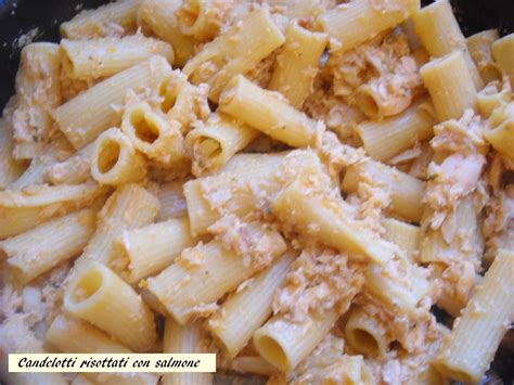 Elenco delle ricette gastronomiche con l.ingrediente base il salmone. Candelotti risottati con salmone. Sfizioso primo. | Pane ...