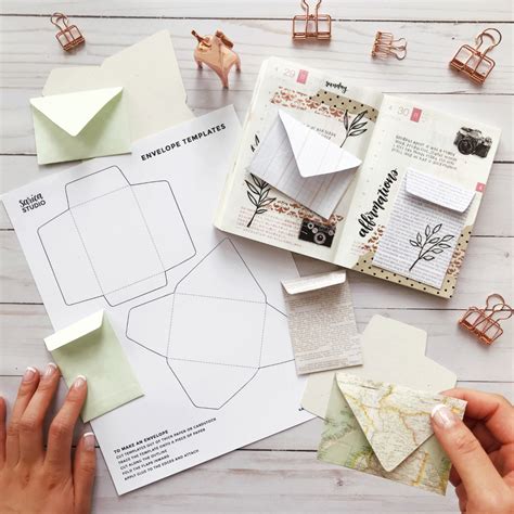 Einfach bücher falten diy anleitung für anfänger vorlage. Werbegeschenk: Mini-Umschlag Vorlage zum ausdrucken - Sarica Studio - DIY Buch Basteln