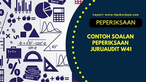 Tahniah kami ucapkan.ya, peperiksaan juruaudit w41 akan diadakan pada 9 mac 2018 ini bersamaan hari jumaat. Contoh Soalan Peperiksaan Juruaudit Gred W41 (Daya ...