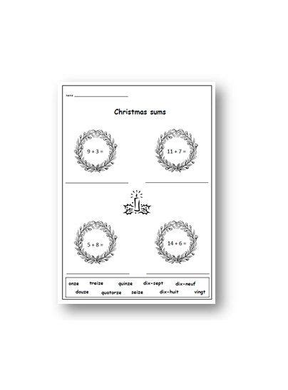 Freshen up your french skills with these french worksheets. CHRISTMAS FRENCH WORKSHEET,Counting Activity,Primary ...