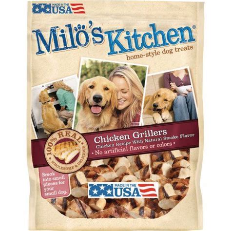 Maybe you would like to learn more about one of these? Milo's Kitchen Chicken Grillers Recipe Dog Treats, 15 ...