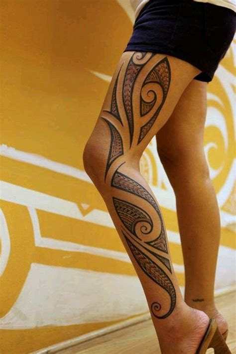 Geometric optical illusion mens tattoo on leg. 30 Sexy Leg Tattoo Designs for Women