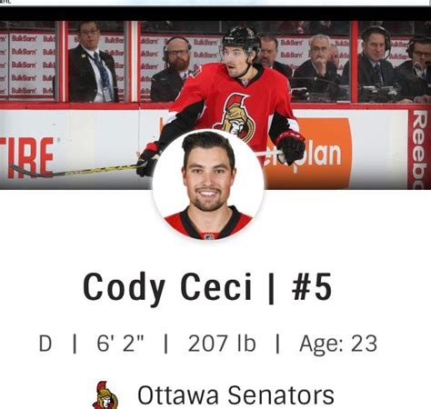 Ottawa senators news / the hockey writers / 4 hours ago senators go way off the board with tyler boucher draft pick the ottawa senators headed into the 2021 nhl entry draft with another pick in. Cody Ceci Born: December 21, 1993 Birthplace: Ottawa, ON ...