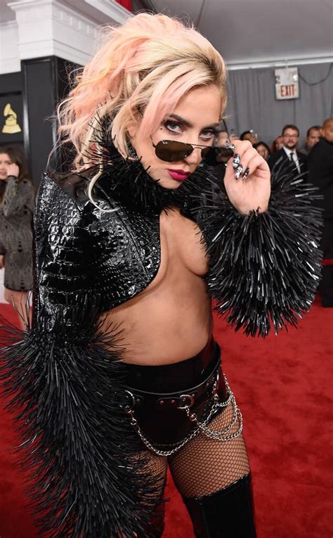 Check out these top 15 lady gaga outfits. Lady Gaga from 2017 Grammys Red Carpet Candid Moments | E ...