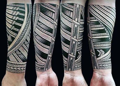 Which is the best place to get a tribal tattoo? 40 Polynesian Forearm Tattoo Designs For Men - Masculine ...