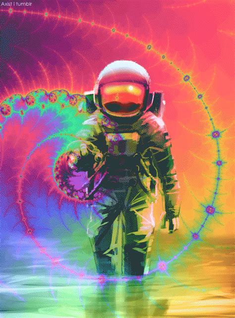 Trippy drugs moon night psychedelic space stars dark universe darkness psychedelic art astronaut fu. psychedelic astronaut gif | WiffleGif