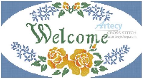 Links preceded by a plus sign (+) require free registration (to that particular site, not to cross stitch pattern central) before viewing. Artecy Cross Stitch. Welcome Sign Cross Stitch Pattern to ...