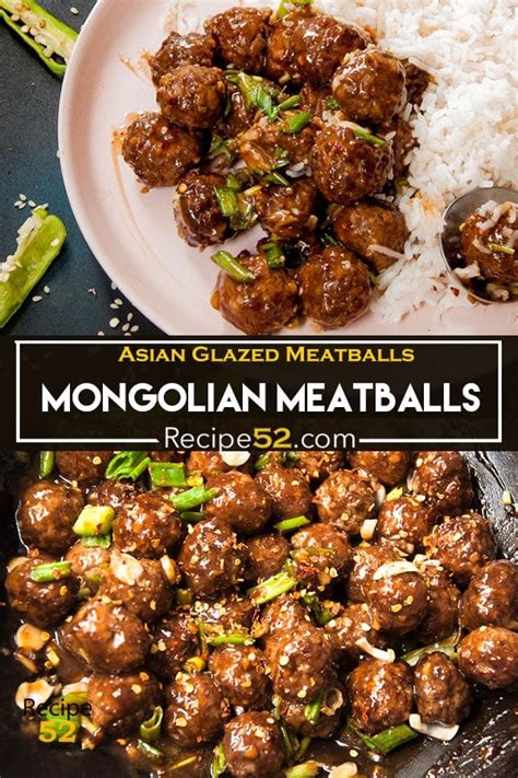 Enjoy the mongolian fried rice recipes !!! Mongolian Meatballs, Glazed Asian Meatballs | Recipe52.com