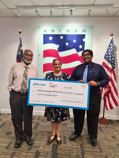 T'enviarem una contrasenya per correu electrònic. Micron Malaysia via AMCHAM donate RM50,000 for Rotary Club ...