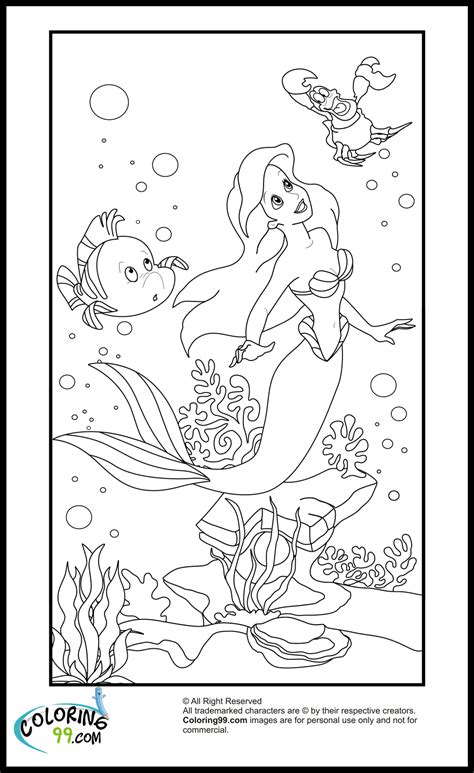 This coloring sheet features the major princesses from the disney franchise. Disney Princess Ariel Coloring Pages | Minister Coloring