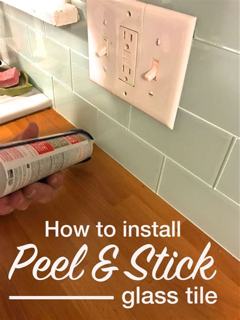 I have never diy'ed regular tile so i can't testify to all of the differences, but i love the peel and stick option. Installing Peel and Stick Glass Tiles | Glass tile, Peel ...