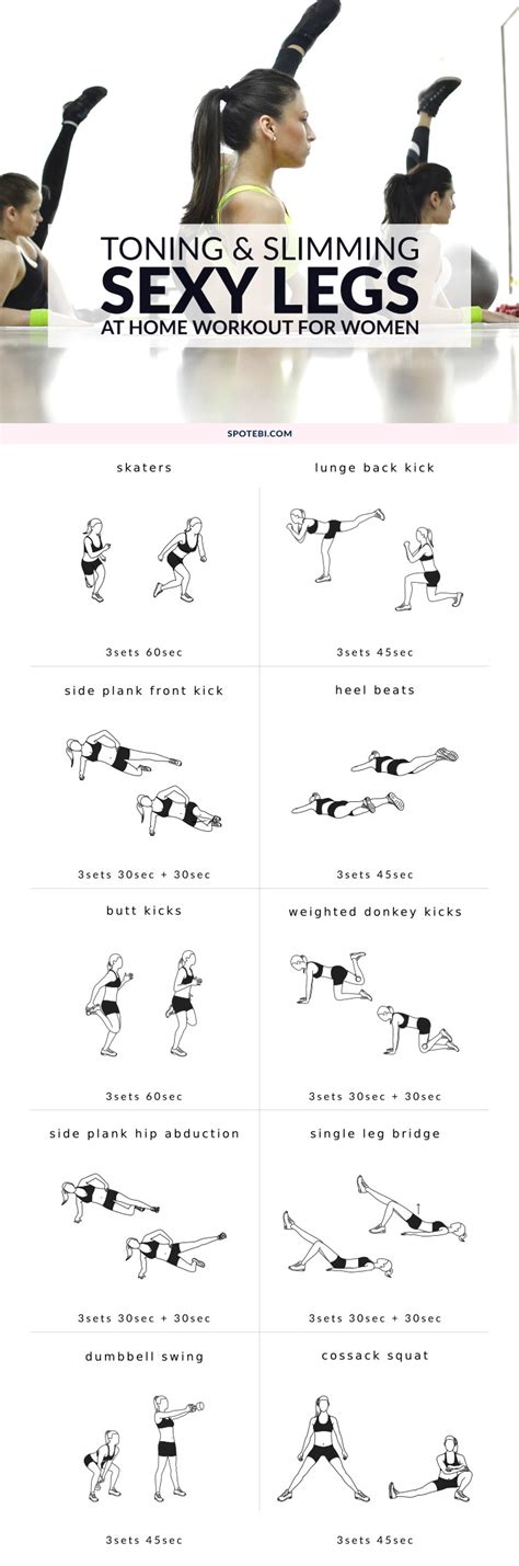 Best workout apps for training at home. Sexy Legs Workout For Women | Toning & Slimming Exercises