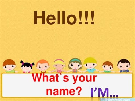 You can print and download the great 18 clipart what's your name collection for free. English lessons - online presentation