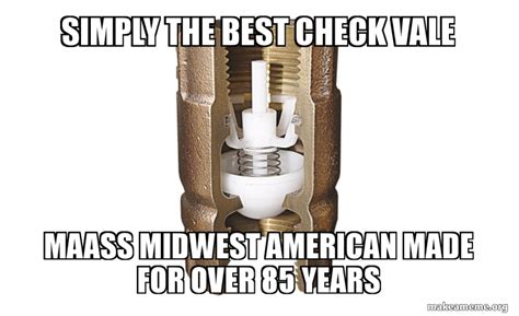 Simply the best check vale Maass Midwest American made for over 85 ...