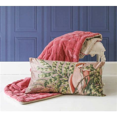 Rated 4.5 out of 5 stars. Reversible Peachy Pink Velvet Bed Runner | Pink Throw ...