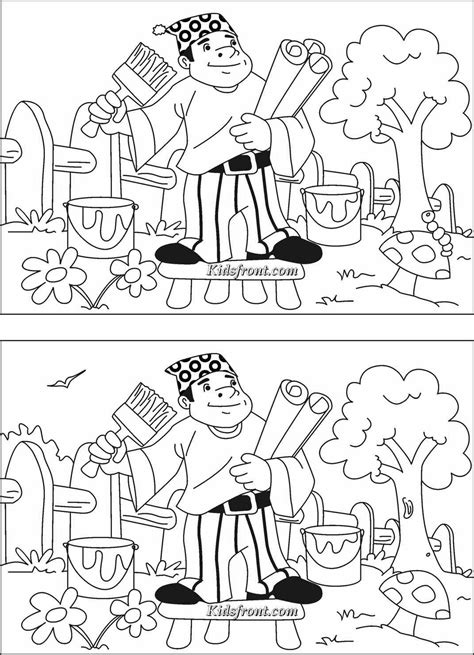 This blog was created to support young parents and teachers to make. Spot The Difference Coloring Pages | Kid Worksheets on ...