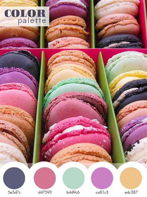 Free collection of 112 fruit color palettes to inspire your ideas. COLOR PALETTE : MACAROONS | Fresh fruit recipes, Food and ...