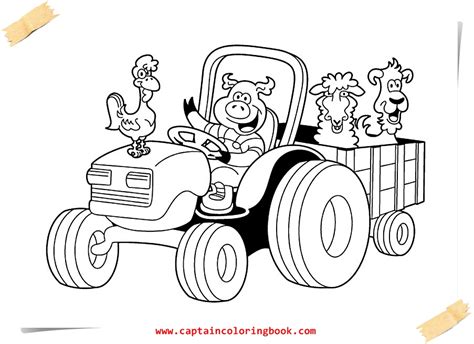 Workhorse tractor coloring page for kids. Tractor Coloring Pages To Print | Tensei Colors