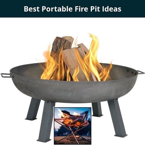 24 backyard outdoor fire pit ideas such as diy in ground fire pits, best kits & designs for wood burning fire pit tables & grills, concrete fire bowls, etc! Portable fire pit area diy and homemade metal fire pit ...