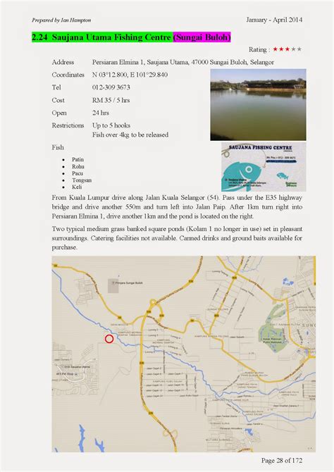 Bagi yang gemar memancing, tersedia kolam pancing dengan ukuran yang cukup luas. Kolam Pancing (Fishing Ponds) Selangor & Kuala Lumpur ...