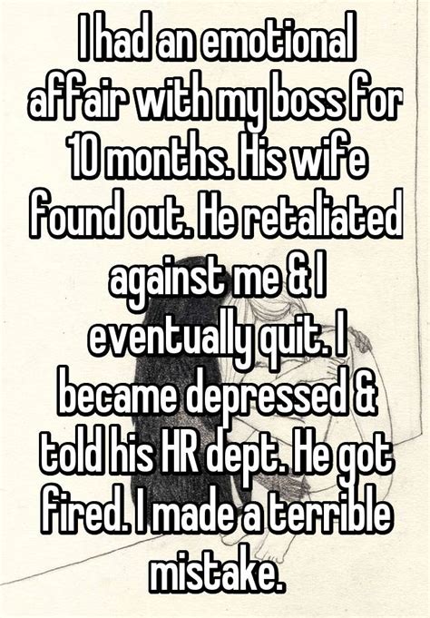 Leave your marital problems, your family and intense emotions out of it. I had an emotional affair with my boss for 10 months. His ...