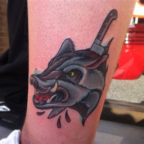 Discover thousands of free tiger tattoos & designs. Boar Butcher Tattoo by Nate Johnson : Tattoos