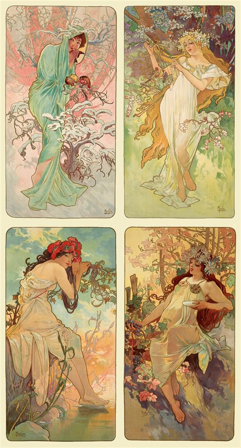 In occupied paris, celine creates bespoke bouquets at her father's flower shop on rue cler, whilst trying to shield her young daughter from the sarah jio is the new york times and usa today bestselling author of eight novels. The Seasons By Alfons Mucha 1896 | Puppies and Flowers