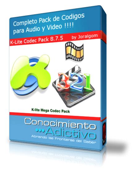 · click download for the second package in the list, the standard package. K-Lite Codec Pack 8.7.5 - Completo Pack de Códecs para ...