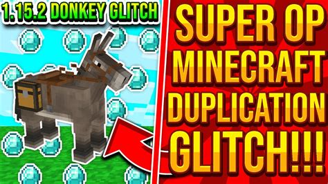 I hope you enjoy it! BRAND NEW Minecraft Donkey Duplication Glitch 1.15.2 Java ...