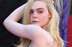 fanning elle girls sexy side boob sideboob film cannes nude 70th premiere parties talk festival oops naked topless celeb celebrity