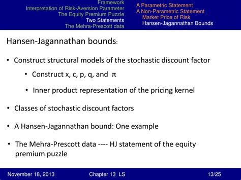 • a term coined by mehra / prescott (1986, 2003) to describe the improbably high risk aversion one must have to own bonds given the immense equity return premium offered by equity markets. PPT - The Equity Premium Puzzle PowerPoint Presentation ...