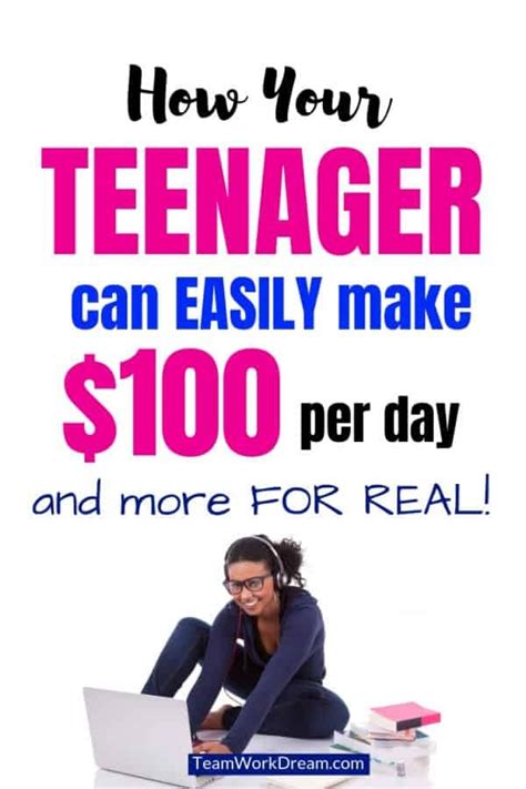 The job market can be a tough place for a teenager, but, with a little resilience and ingenuity, you can find several ways to make money. Pin on Teamworkdream Work from Home Online