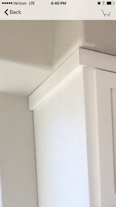 Watch as i make a simple diy crown molding with pieces of 1x4 pine, and just four cuts on my table saw. Crown molding on shaker style cabinets