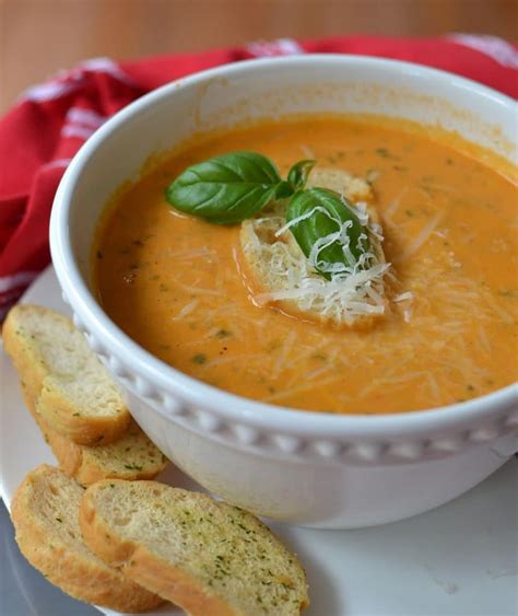 The cheesy tortellini and cream in this soup just make it truly irresistible! Tomato Basil Soup the Ultimate Tomato Lover's Experience