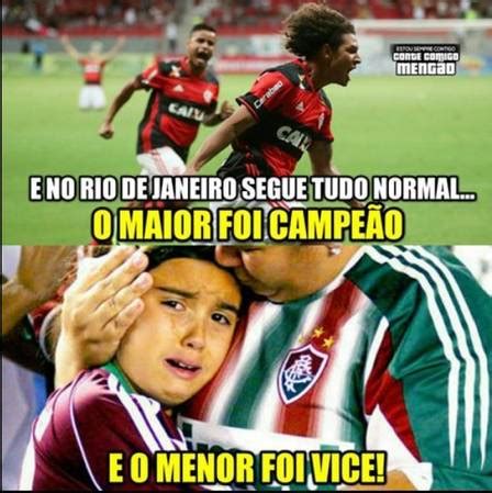 Jun 12, 2021 · a principio, o flamengo não teve sucesso no pedido de paralisação do campeonato brasileiro durante a copa américa. Torcedores do Flamengo debocham do Fluminense com memes ...