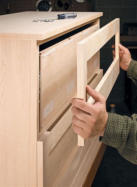 Lateral file cabinets on tracks save space in your office and provide better accessibility. Lateral File Cabinet | Woodworking Project | Woodsmith Plans