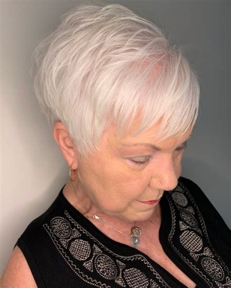 Multi layered short haircut for older women. Great Haircuts For Older Women With Thinning Hair ...