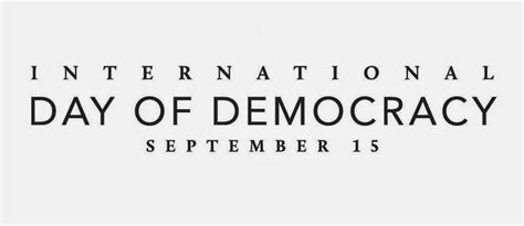 Democracy day takes place on tuesday 20 january, across bbc radio, tv and online, looking at democracy past, present, and future. International Day of Democracy 2018