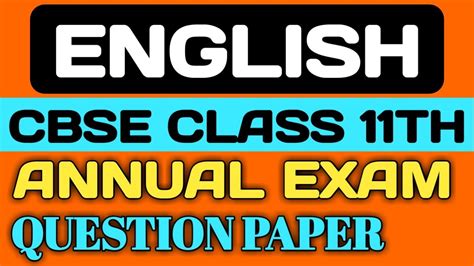 We also provide 11th and 12th std cbse affiliated study materials, sample papers, previous year question papers with suggested answer sheets for all the subjects of commerce, science, and arts subject like english, hindi, marathi, gujrati, tamil, humanities, economics, mathematics, business studies, physics, accounts, chemistry, history and more. CBSE Class 11th ENGLISH | Annual Exam Question Paper 2020 ...